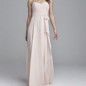 AMSALE BRIDESMAID DRESS, SIZE 6, BLUSH, UN-ALTERED